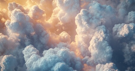 Wall Mural - beautiful clouds over the sky at the sunset.