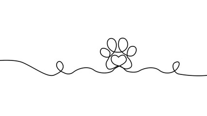 Different animal paw print vector illustrations