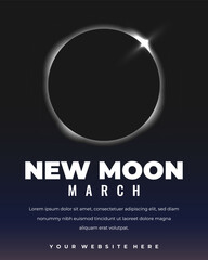 Wall Mural - new moon march banner template design. usable for social media post , flyer, and web.