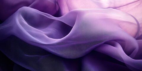 Poster - Flowing purple fabric creates a gentle and inviting texture, perfect for decorative purposes or artistic displays