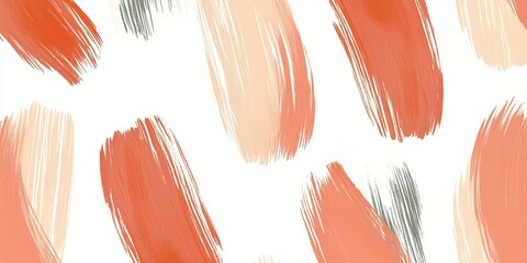 Poster - Abstract brush stroke pattern on a white background showcasing warm colors and soft textures with a modern artistic flair