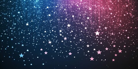 Poster - Colorful starry background design with shimmering effects for digital art and celebrations, ideal for various uses