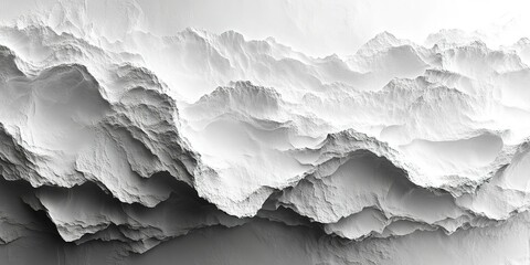 Poster - Texture of layered gray rock formations captured in a natural setting with intricate details and shadows at sunrise