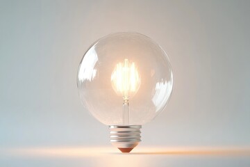 Wall Mural - a glowing vintage-style light bulb, illuminating ideas and innovation.