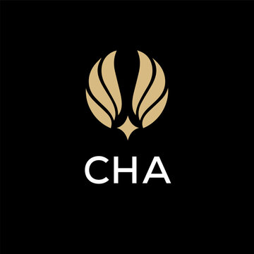 CHA creative minimalist letter logo.