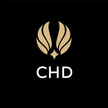CHD creative minimalist letter logo.