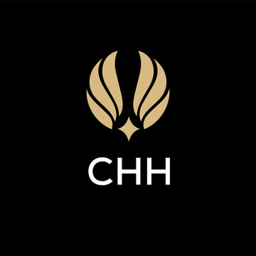 CHH creative minimalist letter logo.
