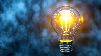 Poster - Bright Light Bulb Representing Clarity in Complex Ideas Generative AI