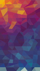 Poster - Vibrant Abstract Low-Poly Vector Background with Geometric Color Gradients