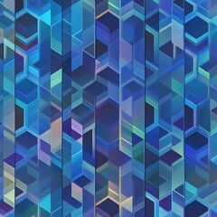 Poster - Seamless polygonal pattern with soft gradients in a low-poly geometric style for modern and futuristic branding applications Generative AI