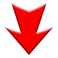 Wall Mural - 3d red arrow