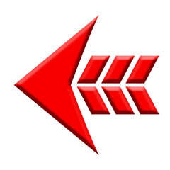 Wall Mural - red arrow icon