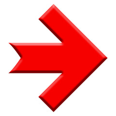 Wall Mural - 3d red arrow