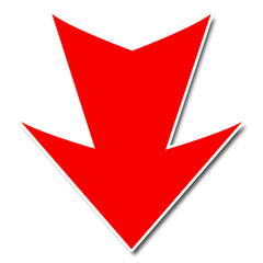 Wall Mural - red arrow sign