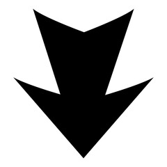 Wall Mural - black arrow down