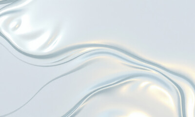 Poster - smooth, flowing silver liquid texture creates serene and calming atmosphere, perfect for backgrounds or design elements. reflective surface adds depth and elegance