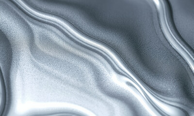 Poster - smooth silver liquid texture flows gracefully, creating elegant and modern appearance. reflective surface showcases subtle waves and patterns, evoking sense of tranquility and sophistication