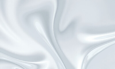Poster - smooth, flowing silver liquid texture creates serene and elegant atmosphere, perfect for backgrounds or artistic designs. reflective surface adds depth and sophistication