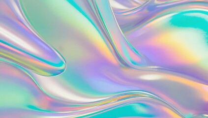 Poster - Colorful abstract background with smooth flowing curves creates a modern artistic impression of light and color variations