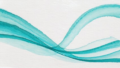 Poster - Fluid turquoise abstraction showcasing waves and gentle curves on a textured background for creative inspiration