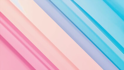 Poster - Colorful abstract background with diagonal lines in pastel pink and blue shades for modern designs