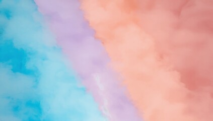 Poster - Colorful abstract background blending shades of blue, purple, and peach in soft clouds