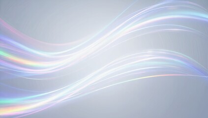 Poster - Colorful abstract waves create a soothing atmosphere in a light background for modern design projects