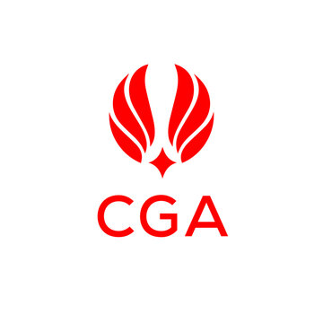 CGA  creative minimalist letter logo.
