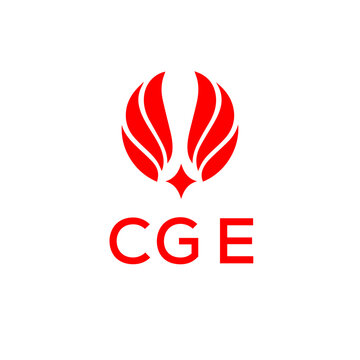 CGE creative minimalist letter logo.