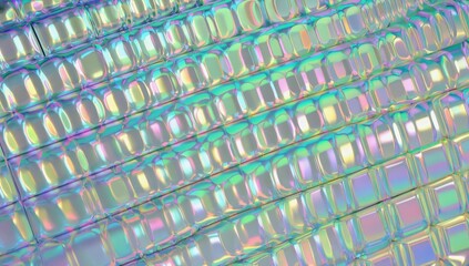 Poster - Colorful abstract background with shimmering reflections and geometric patterns illuminated by soft light