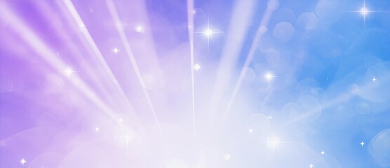 Poster - colorful abstract background with glowing rays and sparkles creating a mystical atmosphere