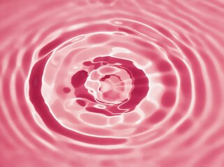 Poster - Rippling patterns in vibrant pink water create a soothing and abstract background that captivates the observer's imagination
