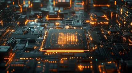 Poster - Luminous Circuits: A Glimpse into the Heart of Technological Innovation