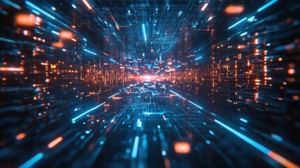 Poster - Abstract Digital Tunnel: A Journey Through Cyberspace