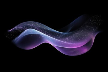 Wall Mural - Abstract fluid 3D render with a black background and holographic, iridescent neon curved wave in motion. Abstract fluid iridescent holographic curved wave in motion colorful gradient. MZ 