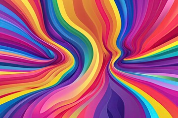 Poster - Dynamic Colorful Abstract Rainbow Background for Graphic Design