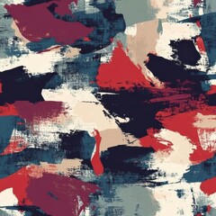 Fototapete - Seamless camouflage pattern featuring modern urban colors with an abstract texture for military and fashion aesthetics Generative AI