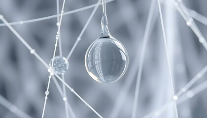 Wall Mural - a glass ornament hanging from a string