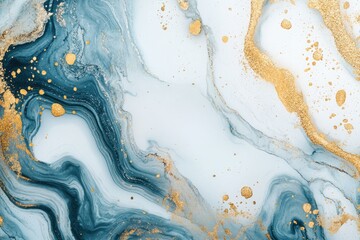 Wall Mural - Abstract Swirling Blue and Gold Marble Texture. MZ 