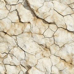 Aufkleber - Seamless natural stone texture pattern featuring soft earthy tones and organic cracks for warm cozy aesthetics Generative AI