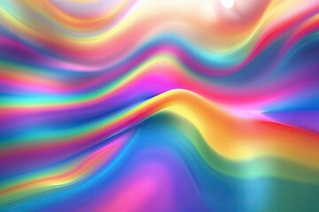 Poster - bright abstract rainbow gradient background with colourful blurred effect
