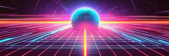 Wall Mural - Celebrate the nostalgia of vintage tech from the future perspective.