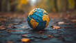 © Yoonnam - A shattered globe with fragments symbolizes global fragility, crises, and conflicts, highlighting the vulnerabilities of interconnected systems in today's modern world