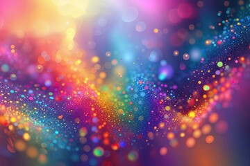 Poster - colorful abstract blurred gradient background with vibrant spectrum effects