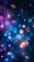 Poster - Vibrant abstract background featuring colorful bokeh lights creating a dreamlike atmosphere