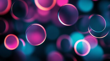 Poster - colorful abstract circles create a vibrant background filled with energy and depth featuring purple 