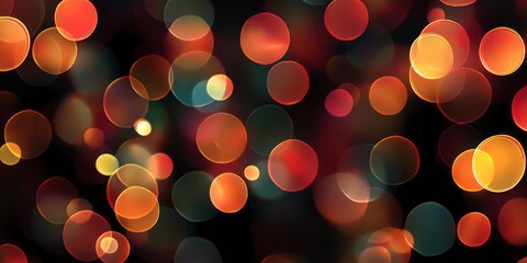 Poster - Colorful abstract lights create a vibrant atmosphere with blurred circles and contrasting hues