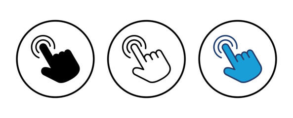 Poster - hand cursor icon. cursor icon vector. hand cursor icon click