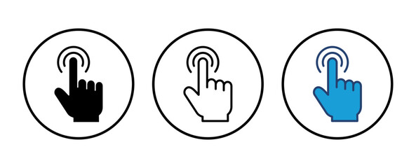 Poster - hand click icon vector. pointer icon vector. hand cursor icon vector