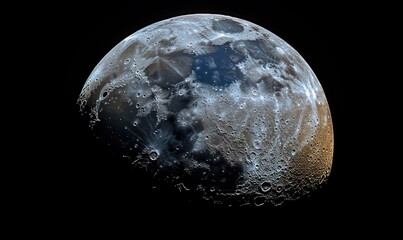 Wall Mural - a close up of the moon with a dark background